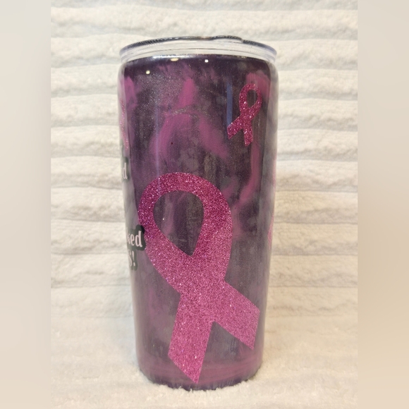 20oz cancer touched my boob so I kicked it's a** tumbler - Picture 3 of 7